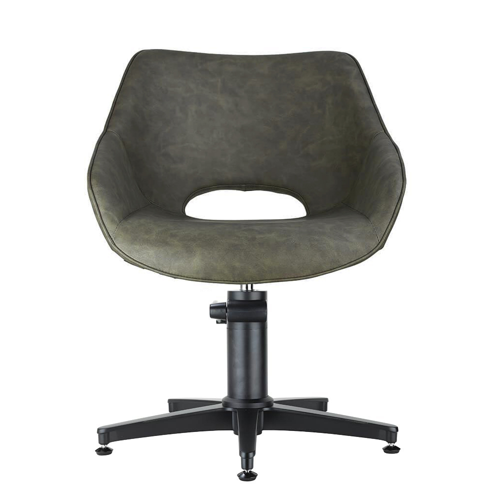 4109-SG Dawn Sage Green Salon Chair Front Black Base